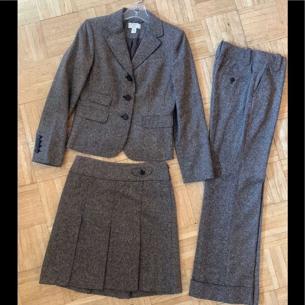 Loft Petite 3 Piece Wool Petite Lined Suit
